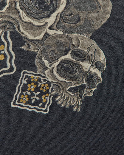 KAPITAL 20 Jersey Crew T Peckish Rain Skull Black T-Shirts Shortsleeve K2506SC233 BLACK