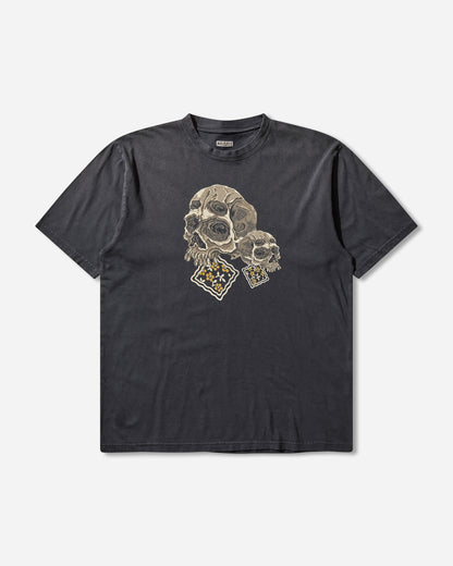 KAPITAL 20 Jersey Crew T Peckish Rain Skull Black T-Shirts Shortsleeve K2506SC233 BLACK