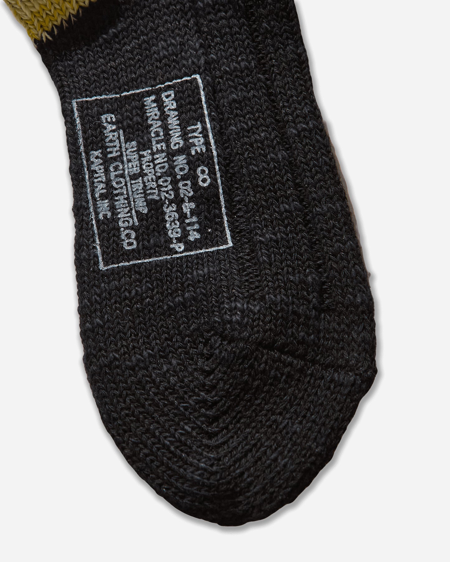 KAPITAL 56 Yarns Ma1 Rainbowy Happy Heel Socks Black Underwear Socks EK-1582XS BLACK