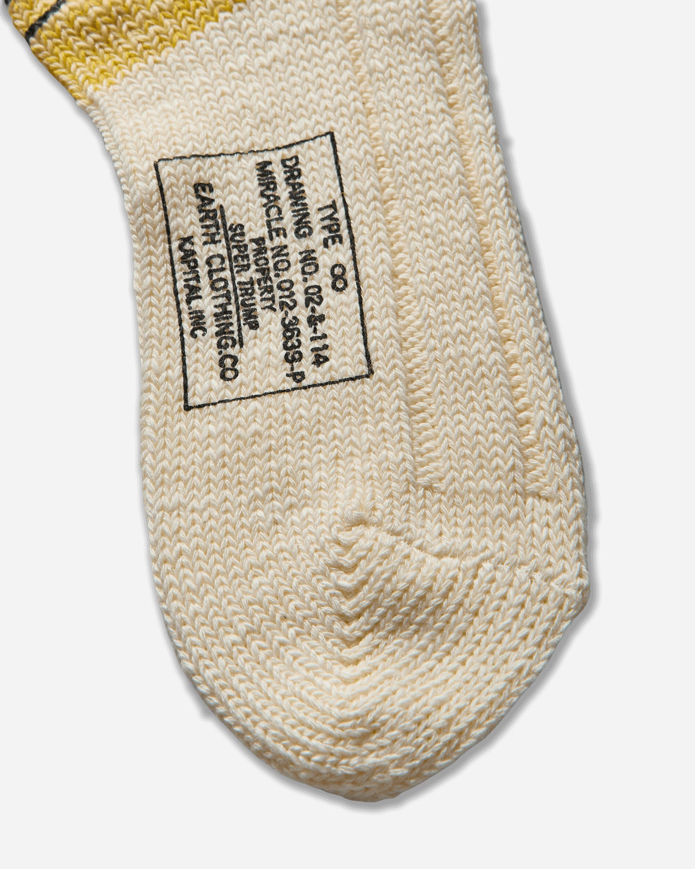 KAPITAL 56 Yarns Ma1 Rainbowy Happy Heel Socks White Underwear Socks EK-1582XS WHITE