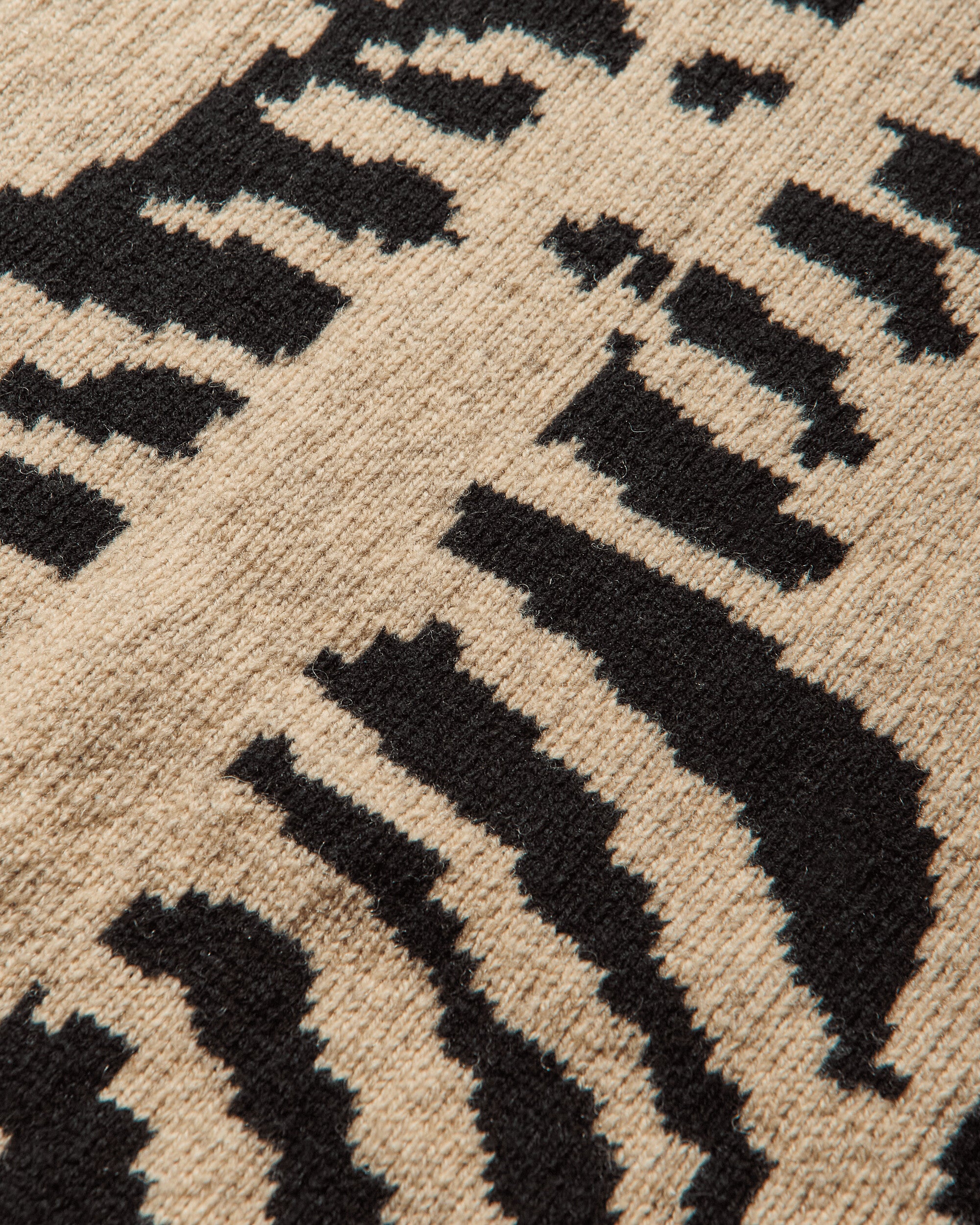 KAPITAL 5G Wool Bone Crew Sweater Black Knitwears Sweaters EK-1537KN BLACK