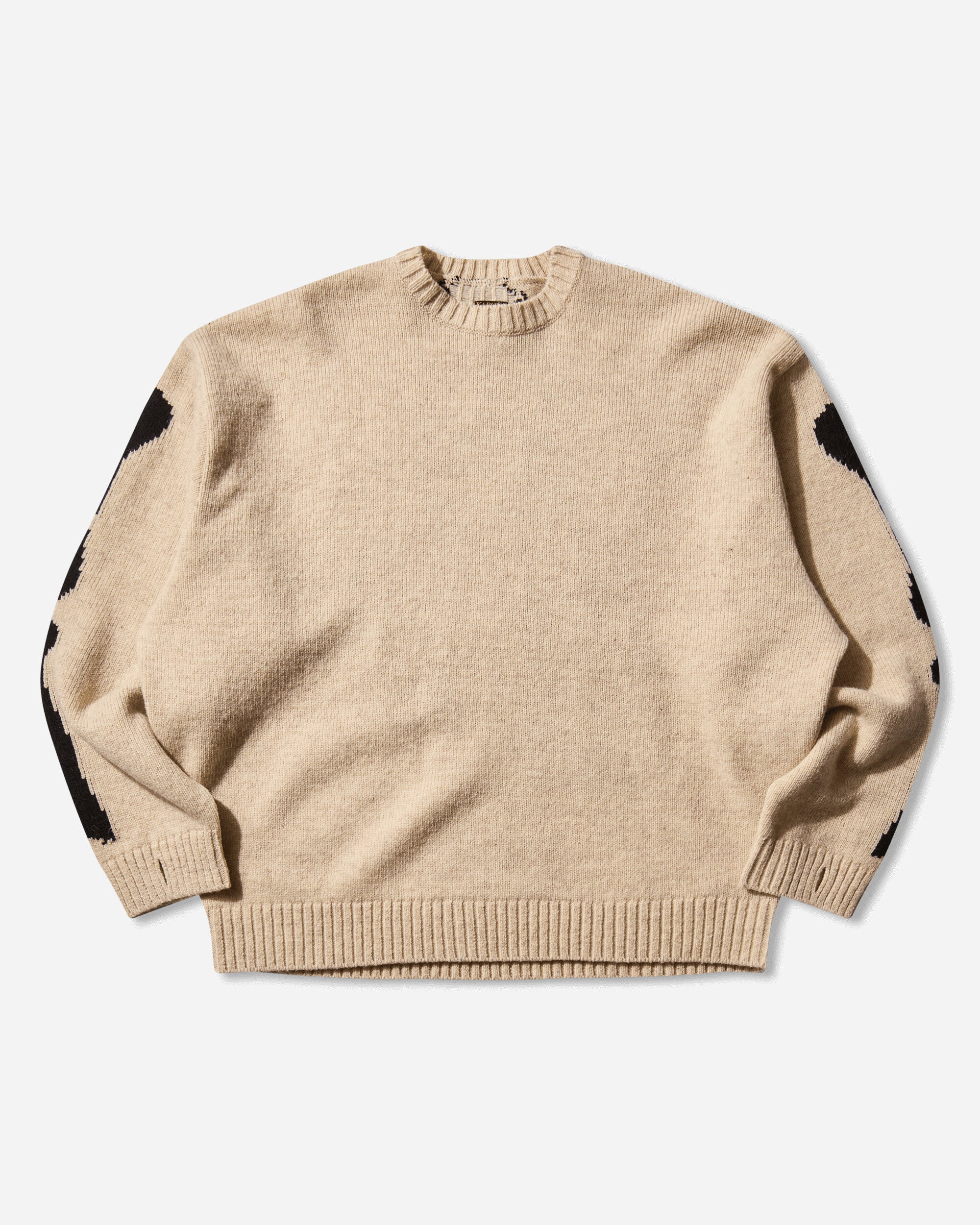 KAPITAL 5G Wool Bone Crew Sweater Ecru Knitwears Sweaters EK-1537KN ECRU