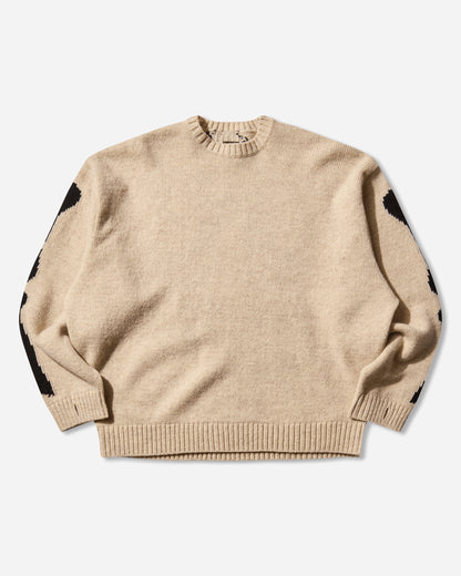 KAPITAL 5G Wool Bone Crew Sweater Ecru Knitwears Sweaters EK-1537KN ECRU