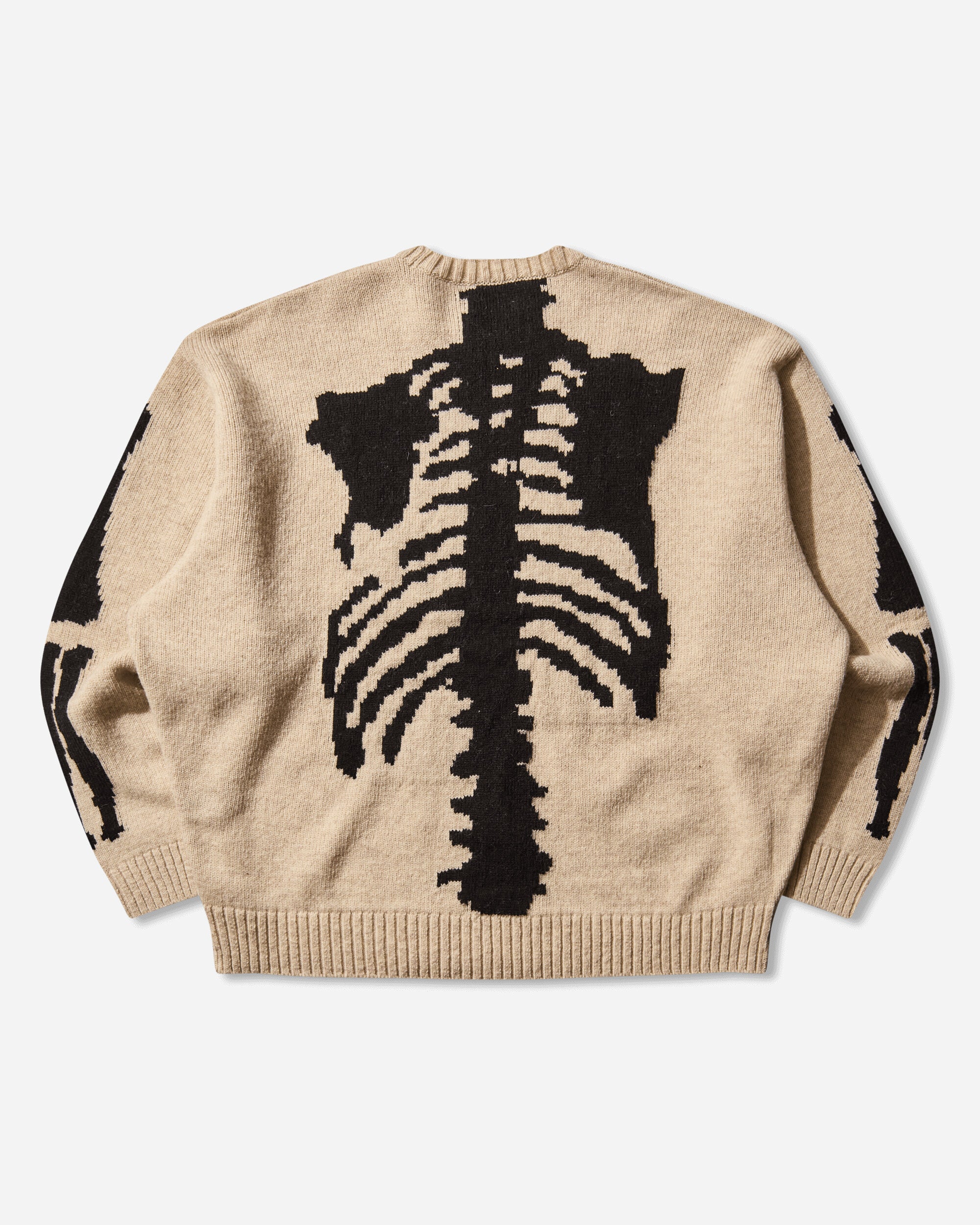 KAPITAL 5G Wool Bone Crew Sweater Ecru Knitwears Sweaters EK-1537KN ECRU