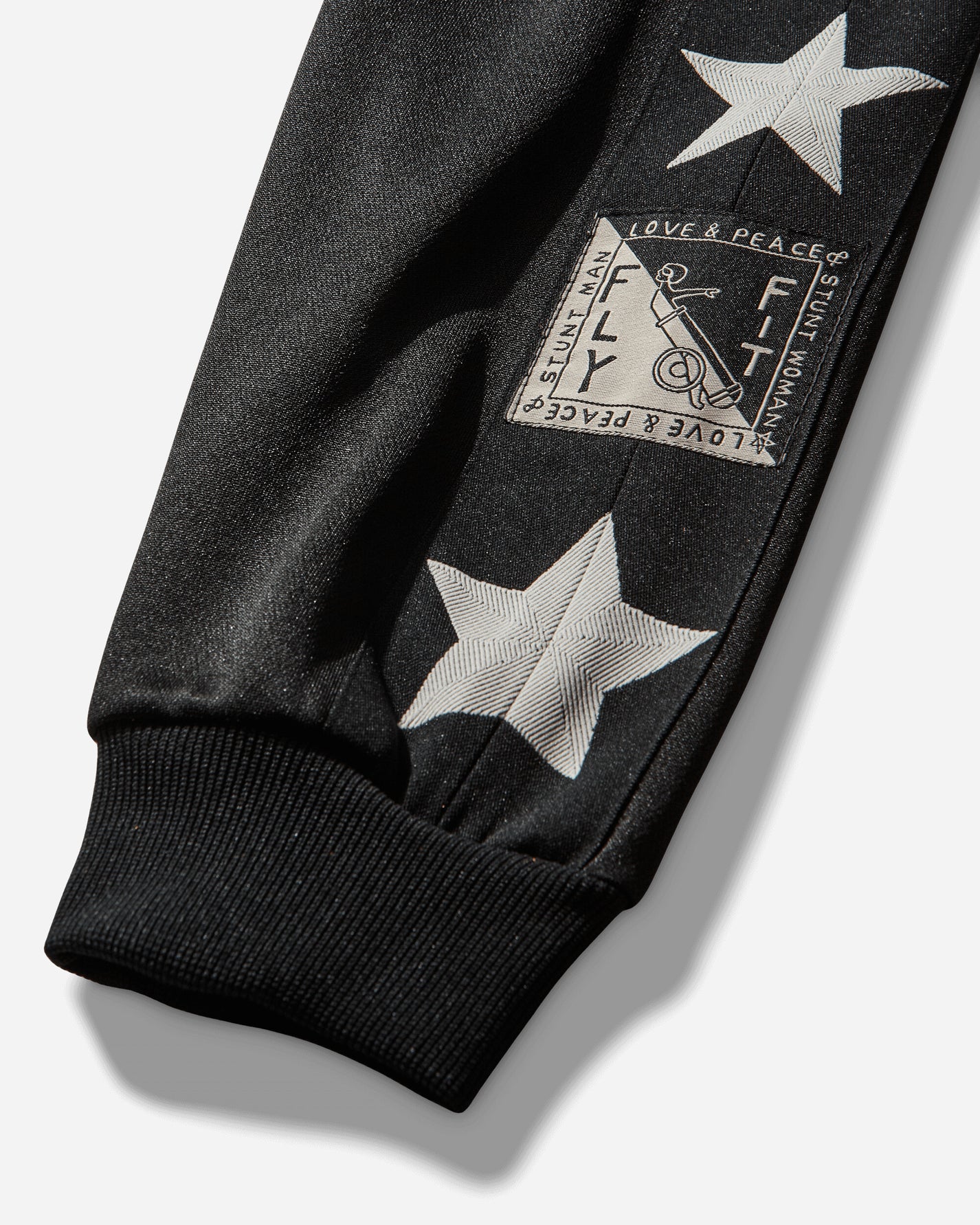 KAPITAL Smooth Jersey Standman&Woman Track Jacket Black Sweatshirts Track Tops K2410LC105 BLACK