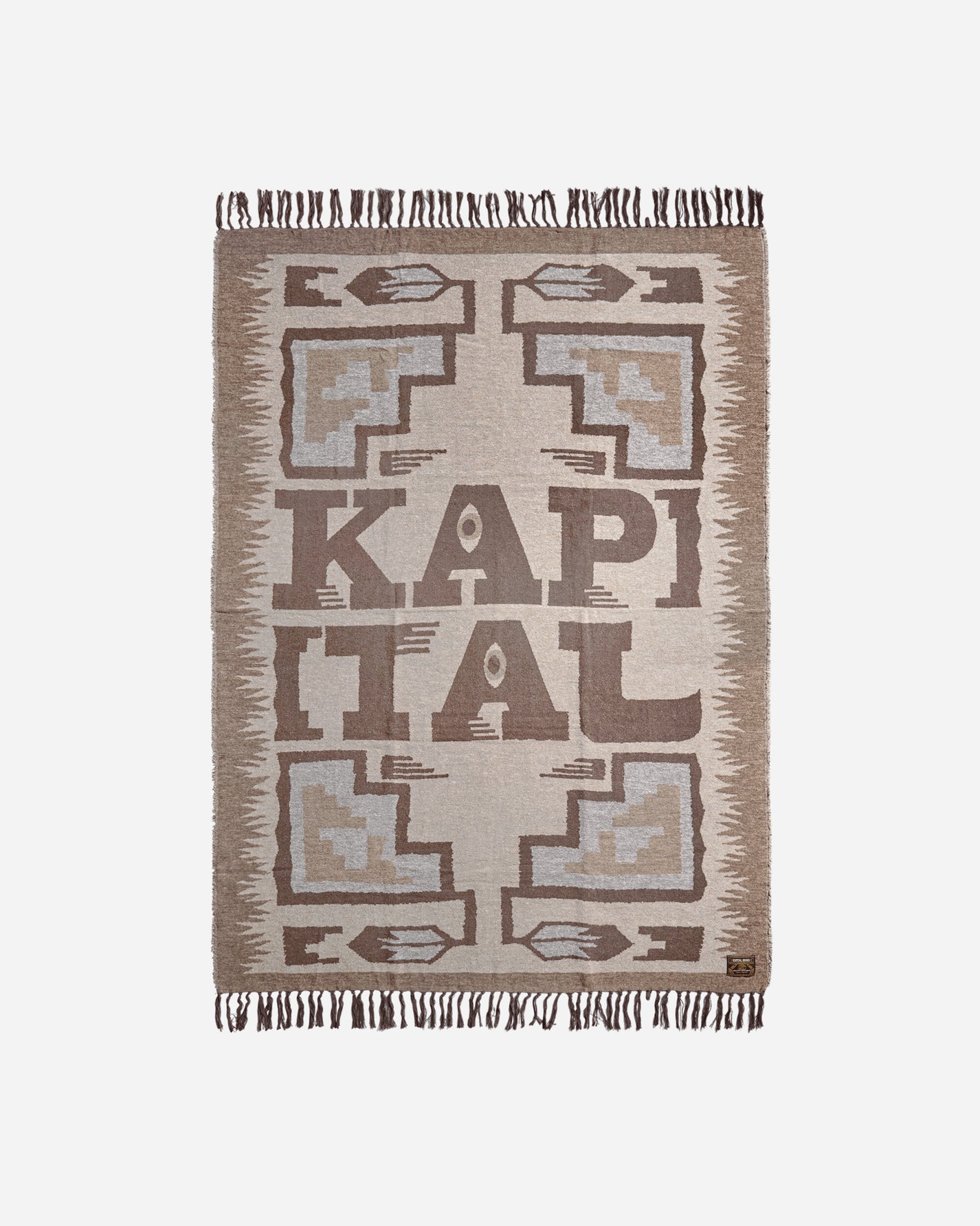 KAPITAL Kapital Speakeasy Blanket Brownbeige Textile Blankets and Throws K2411XG552 BROWNBEIGE