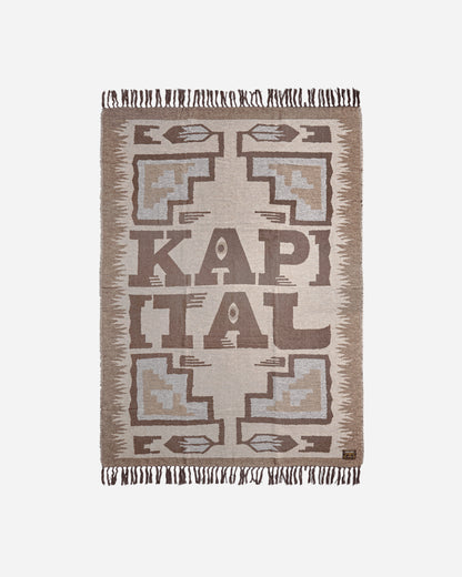 KAPITAL Kapital Speakeasy Blanket Brownbeige Textile Blankets and Throws K2411XG552 BROWNBEIGE