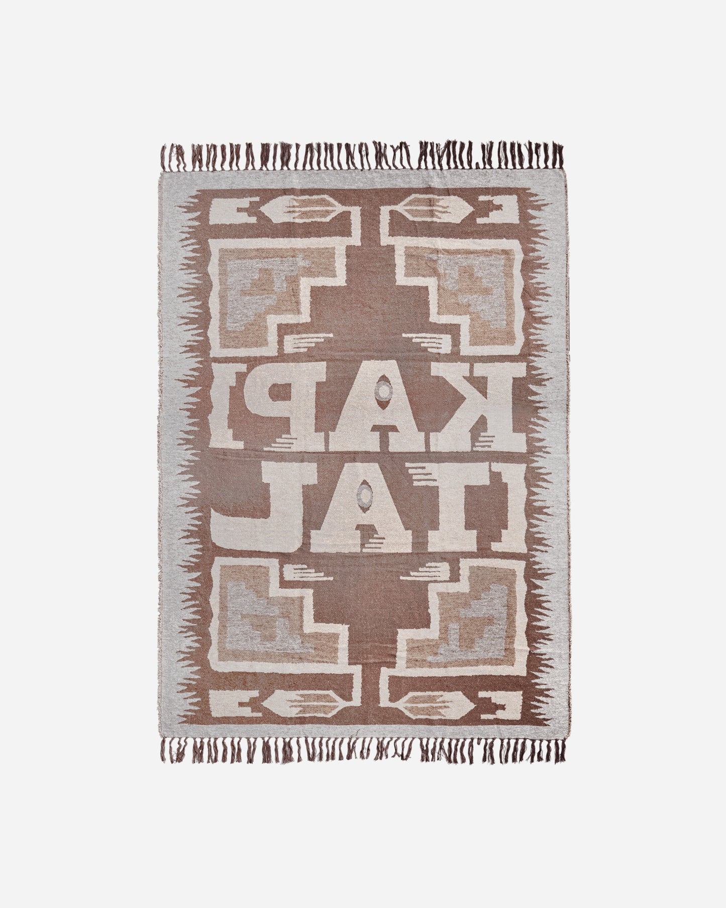 KAPITAL Kapital Speakeasy Blanket Brownbeige Textile Blankets and Throws K2411XG552 BROWNBEIGE
