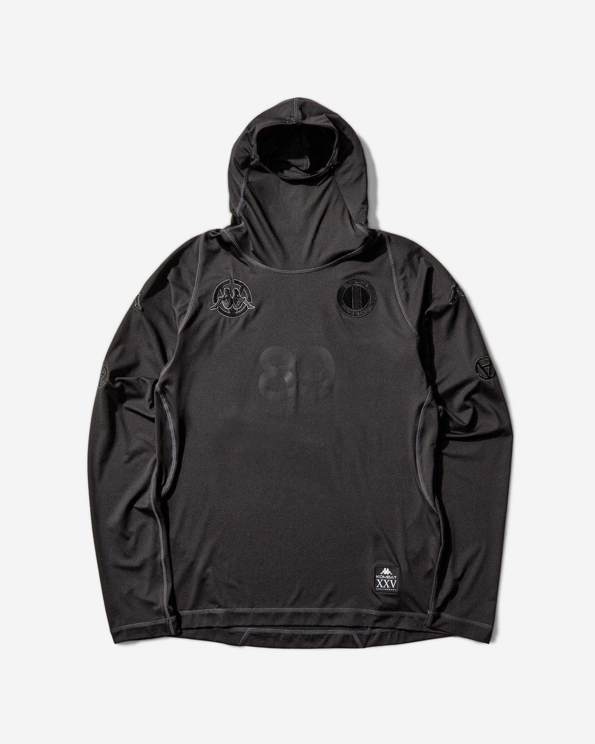 Kappa Kappa Kombat Footbal Jersey x Slam Jam Balaclava LS Black T-Shirts Longsleeve 35274KW A00