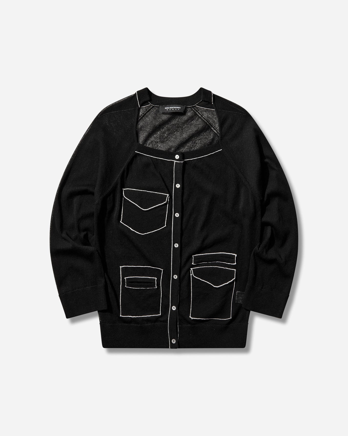 Kiko Kostadinov Wmns Kreiner Knit Cardigan Black Knitwears Cardigans KKWSS26KN09-105 001