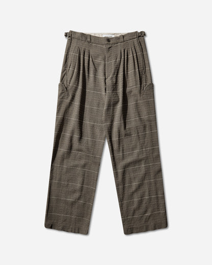 Kiko Kostadinov Andras Formal Trousers Taupe Check Pants Casual KKSS26T01 01