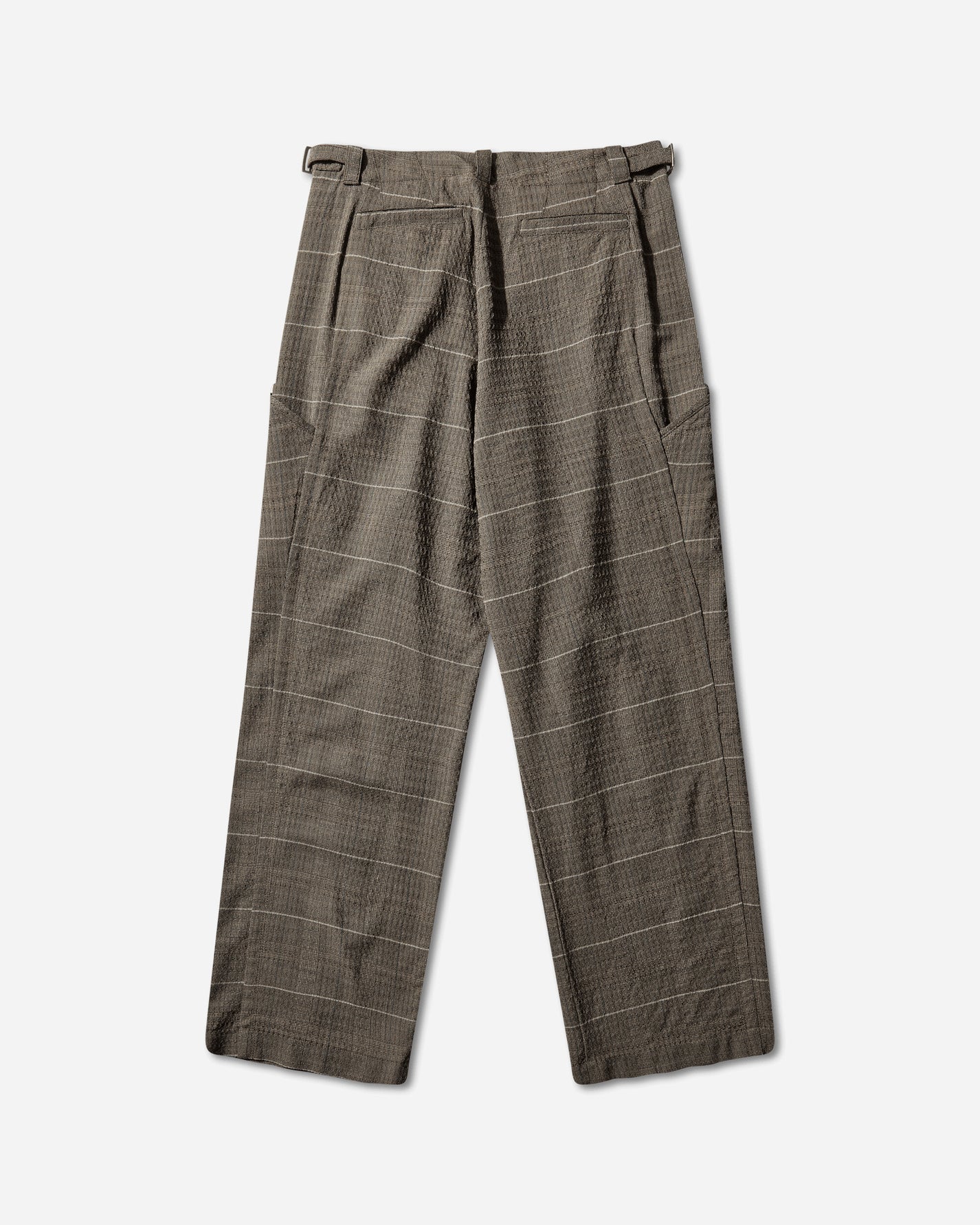 Kiko Kostadinov Andras Formal Trousers Taupe Check Pants Casual KKSS26T01 01