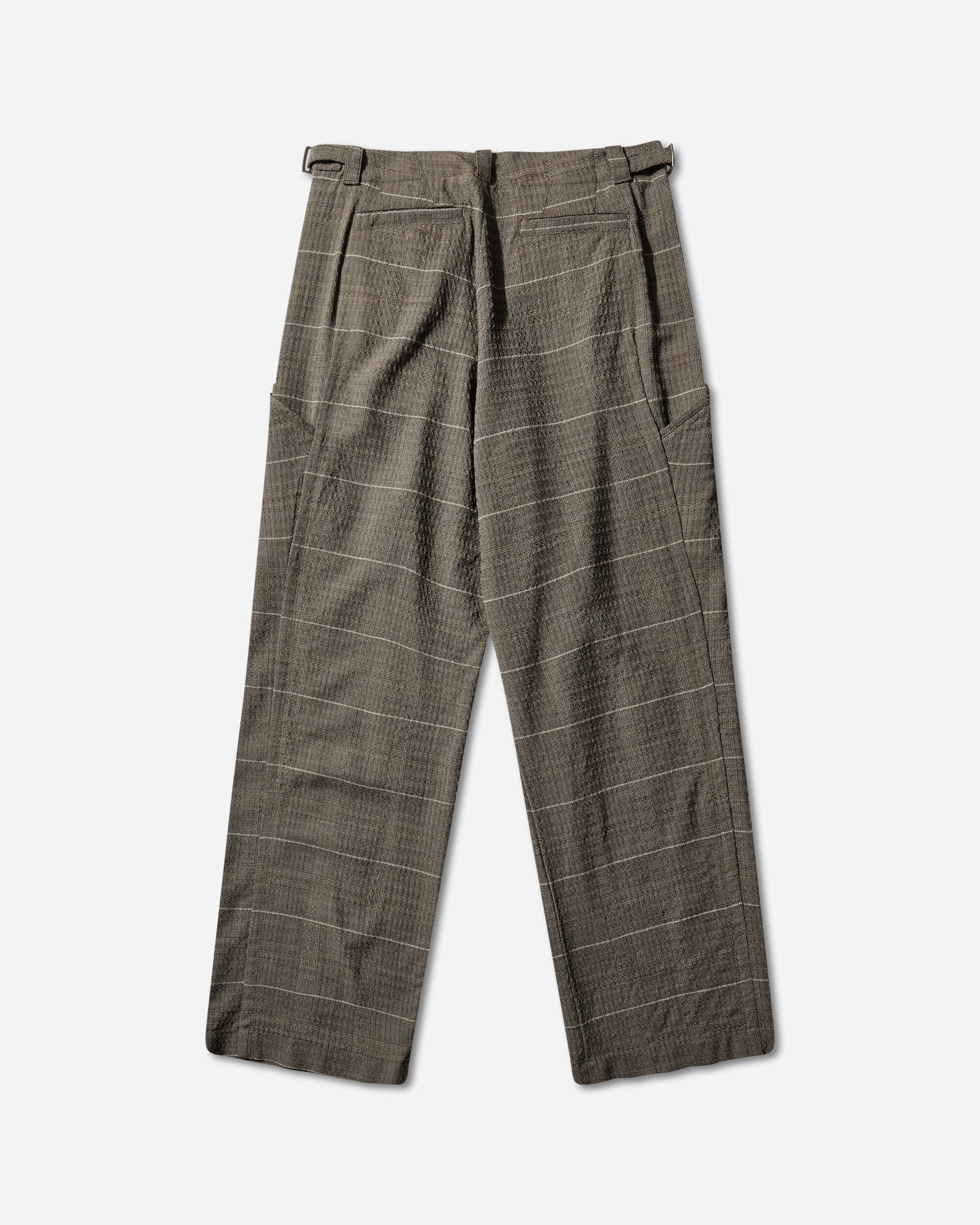 Kiko Kostadinov Andras Formal Trousers Taupe Check Pants Casual KKSS26T01 01