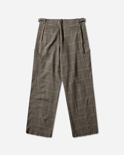 Kiko Kostadinov Andras Formal Trousers Taupe Check Pants Casual KKSS26T01 01