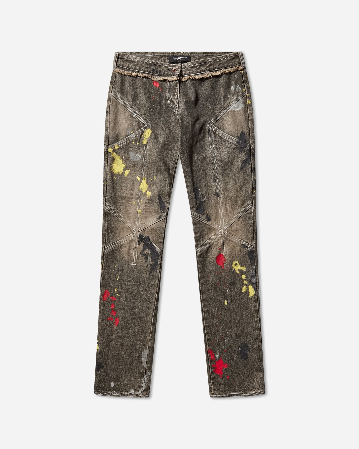 Kiko Kostadinov Wmns K Painted Slim Jean Washed Brown Pants Denim KKWAW25T07 20