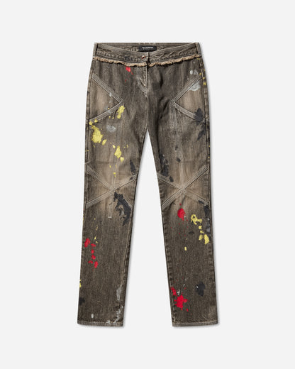 Kiko Kostadinov Wmns K Painted Slim Jean Washed Brown Pants Denim KKWAW25T07 20