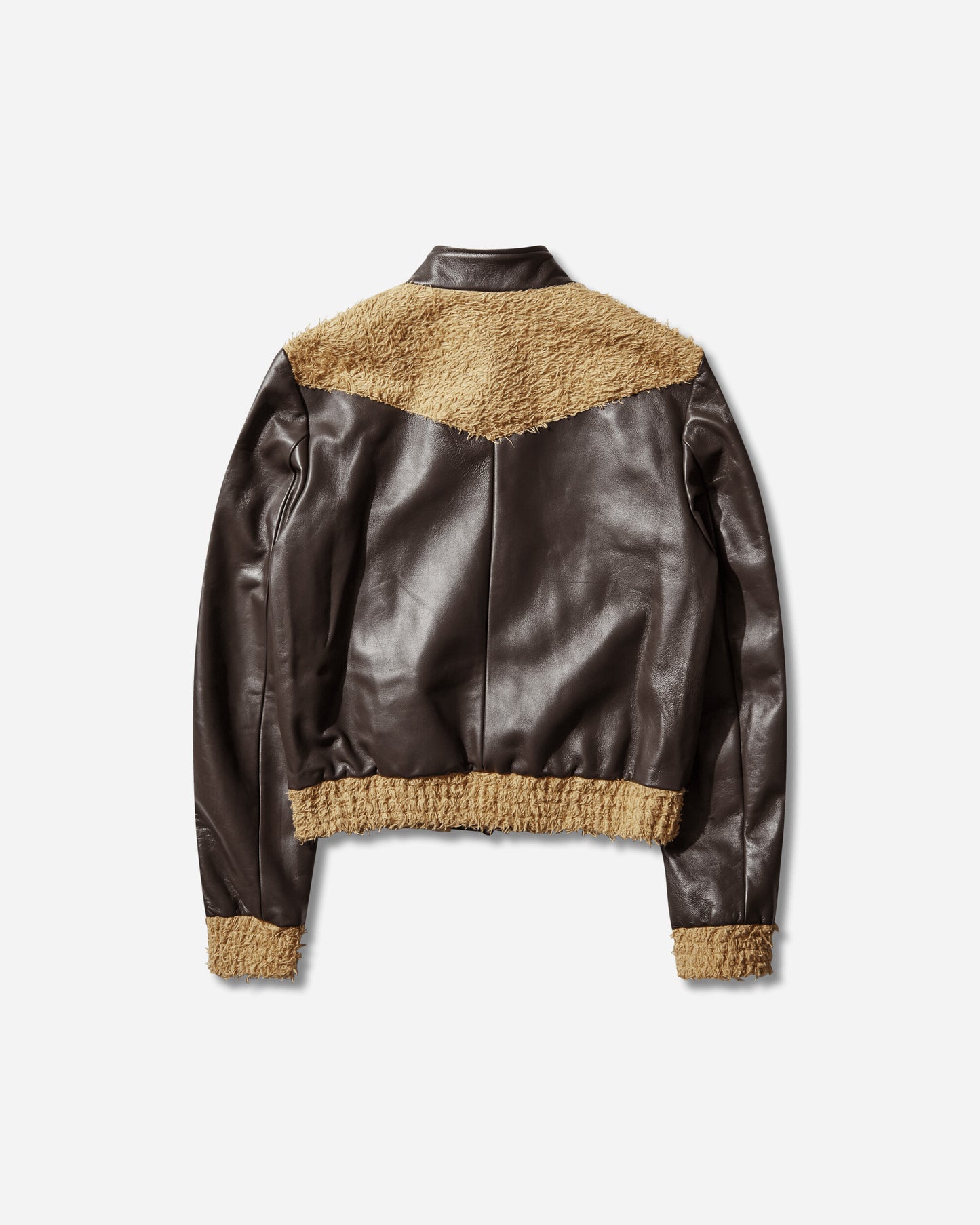 Kiko Kostadinov Wmns Konrad Leather Jacket Black Coffee Coats and Jackets Leather Jackets KKWSS26J01-25 001