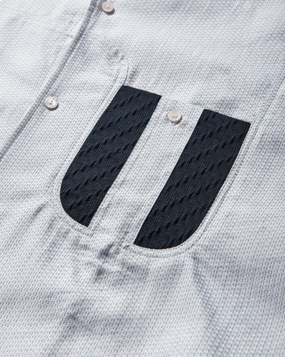 Kiko Kostadinov Veca Panelled Shirt White And Navy Shirts Longsleeve Shirt KKSS26SH06 74