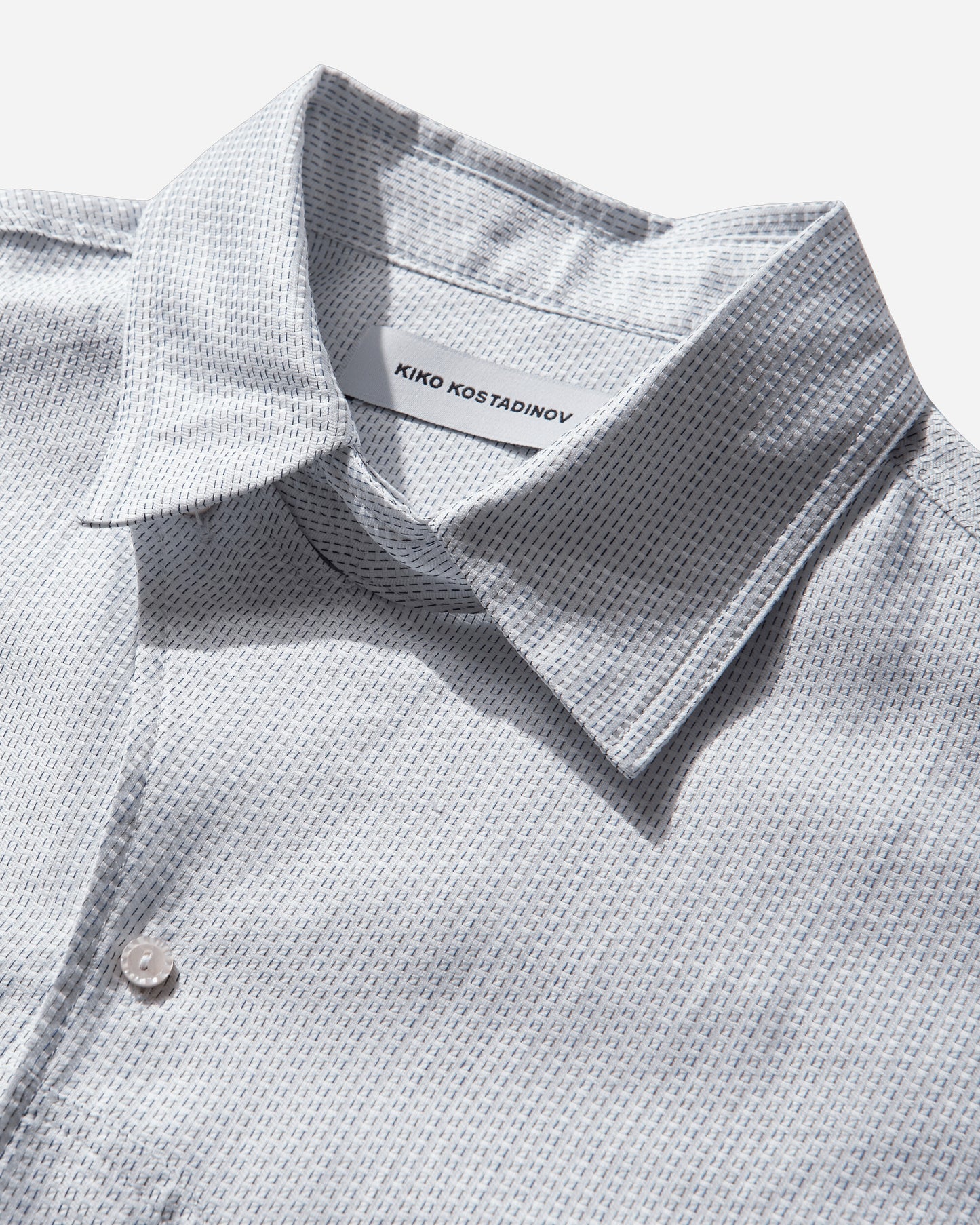 Kiko Kostadinov Veca Panelled Shirt White And Navy Shirts Longsleeve Shirt KKSS26SH06 74