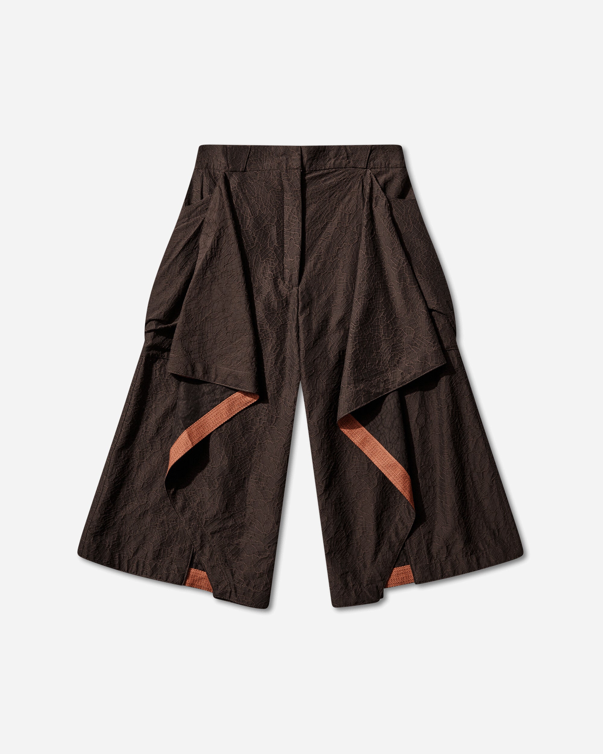 Kiko Kostadinov Wmns Dahlia Draped Shorts Dark Elm Shorts Short KKWSS26T07-19 001