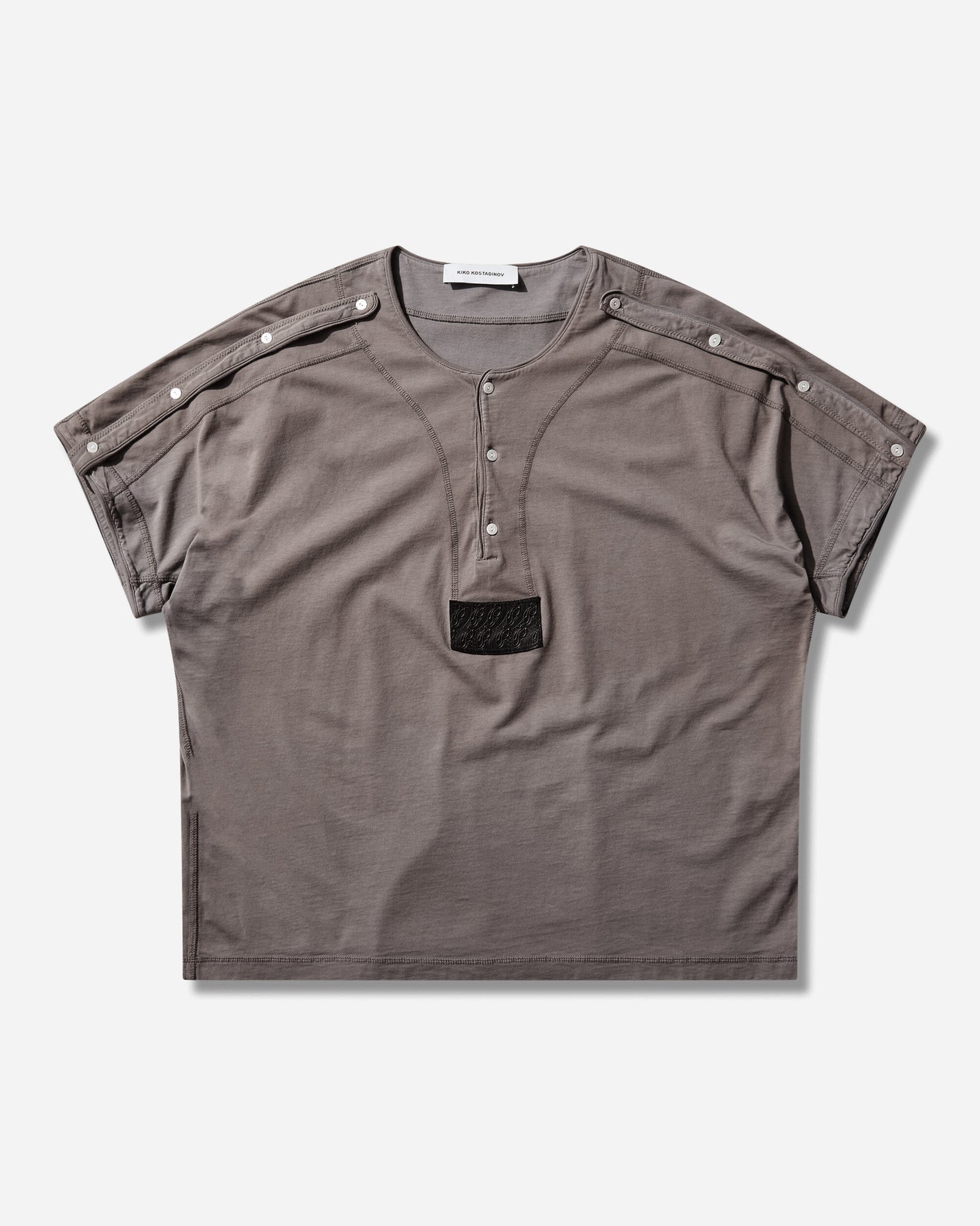 Kiko Kostadinov Sargo Short Sleeve Henley Iris T-Shirts Shortsleeve KKSS265TP03 88