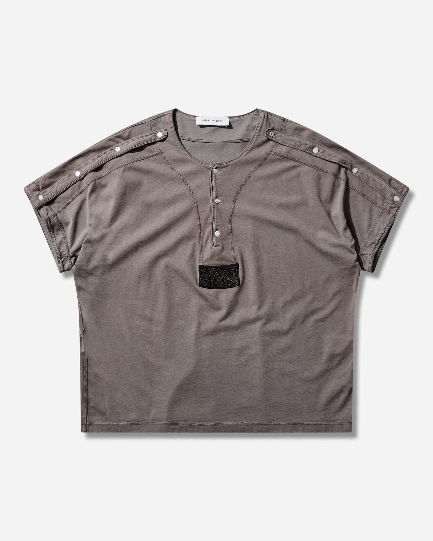 Kiko Kostadinov Sargo Short Sleeve Henley Iris T-Shirts Shortsleeve KKSS265TP03 88