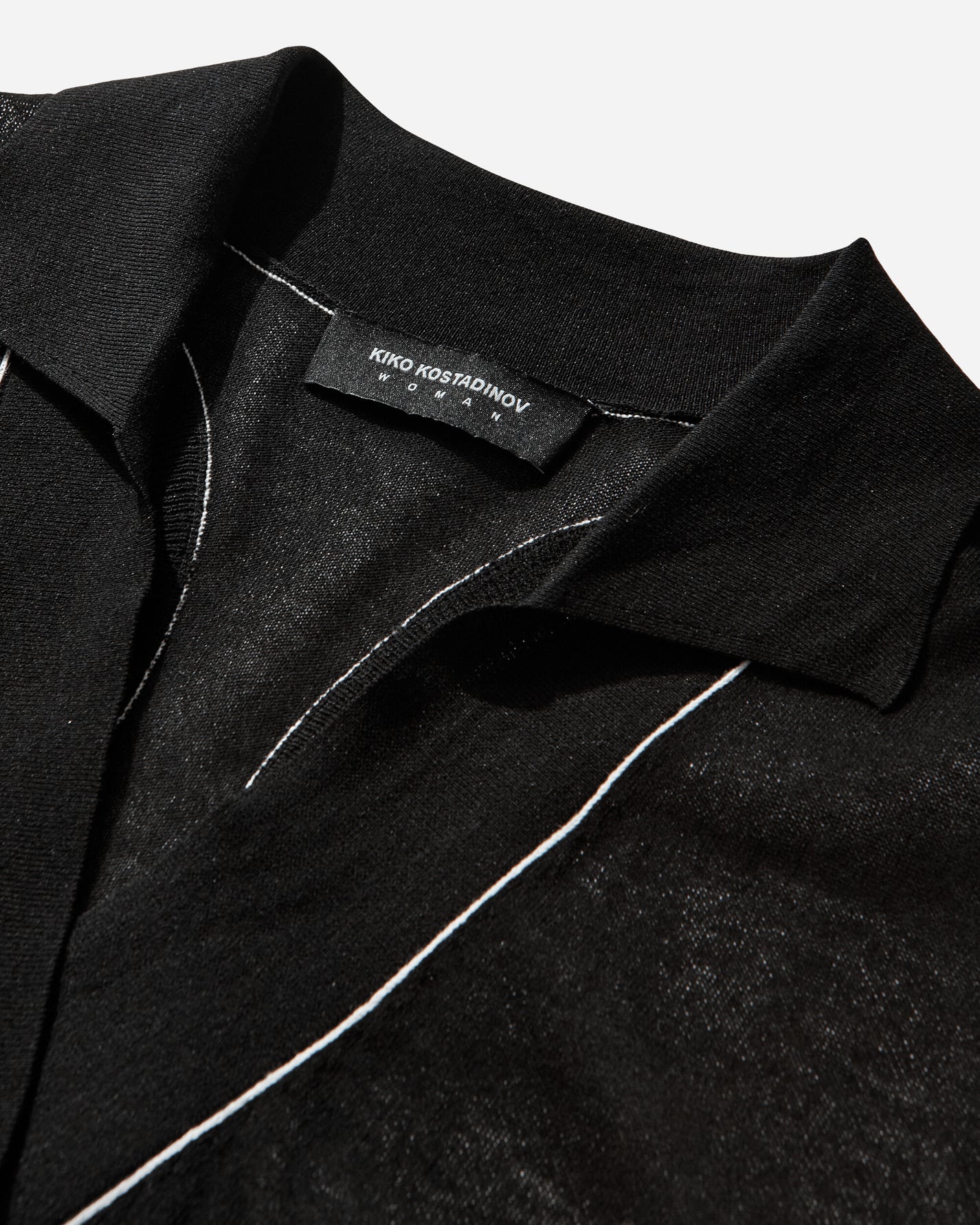 Kiko Kostadinov Wmns Kreiner Knit Polo Black Knitwears Sweaters KKWSS26KN11-111 001