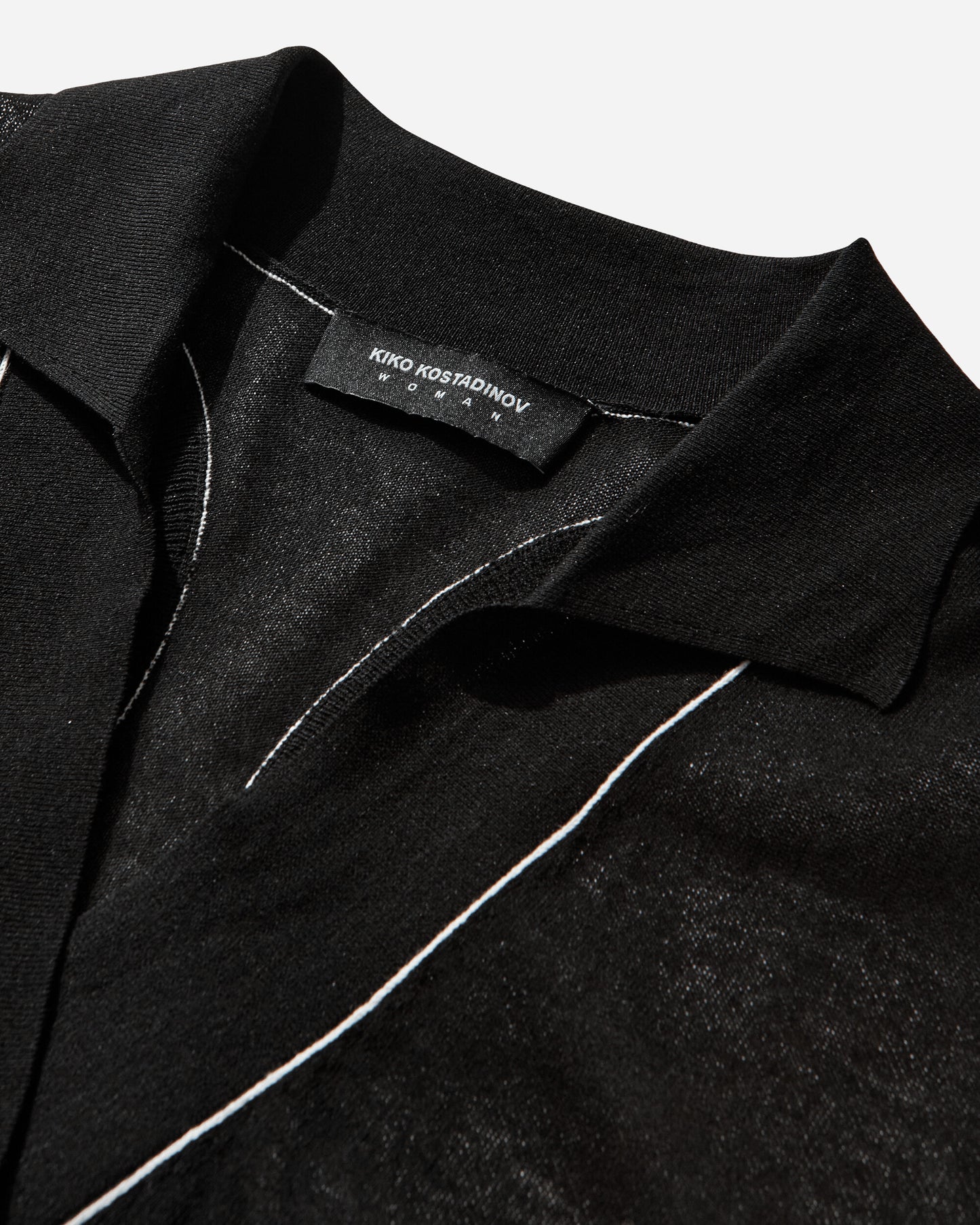 Kiko Kostadinov Wmns Kreiner Knit Polo Black Knitwears Sweaters KKWSS26KN11-111 001