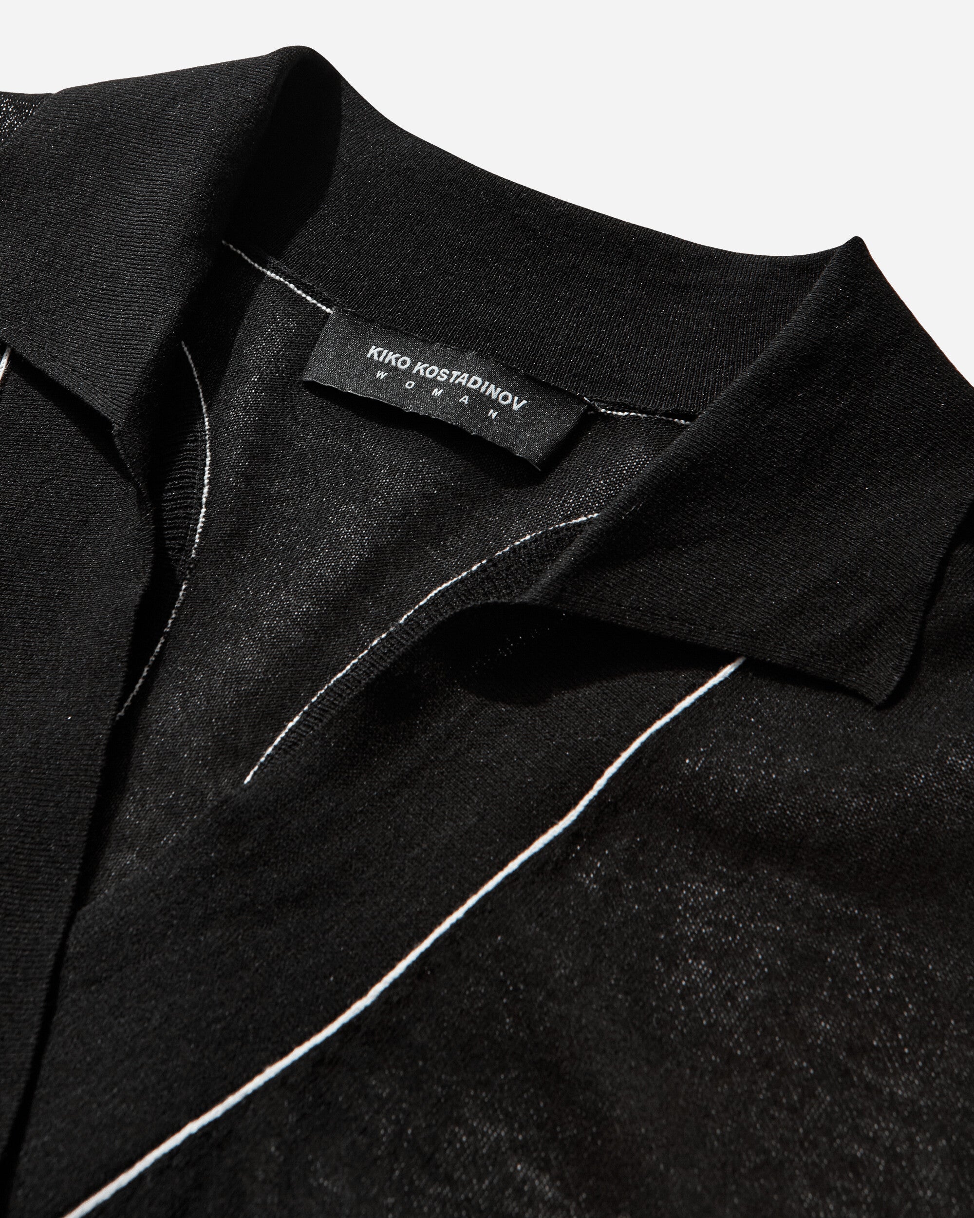 Kiko Kostadinov Wmns Kreiner Knit Polo Black Knitwears Sweaters KKWSS26KN11-111 001