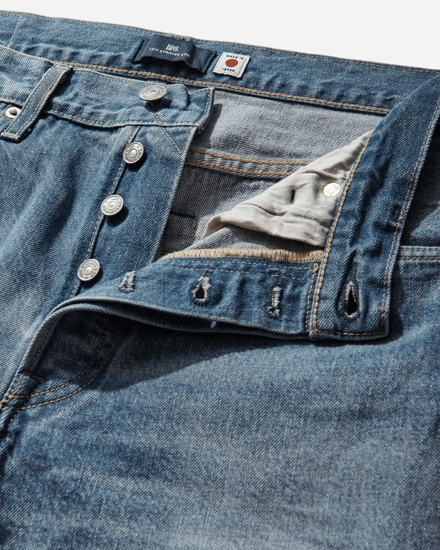 Levi's Blue Tab 1980S 501 Customized Med Indigo Pants Denim 006BZ 0000