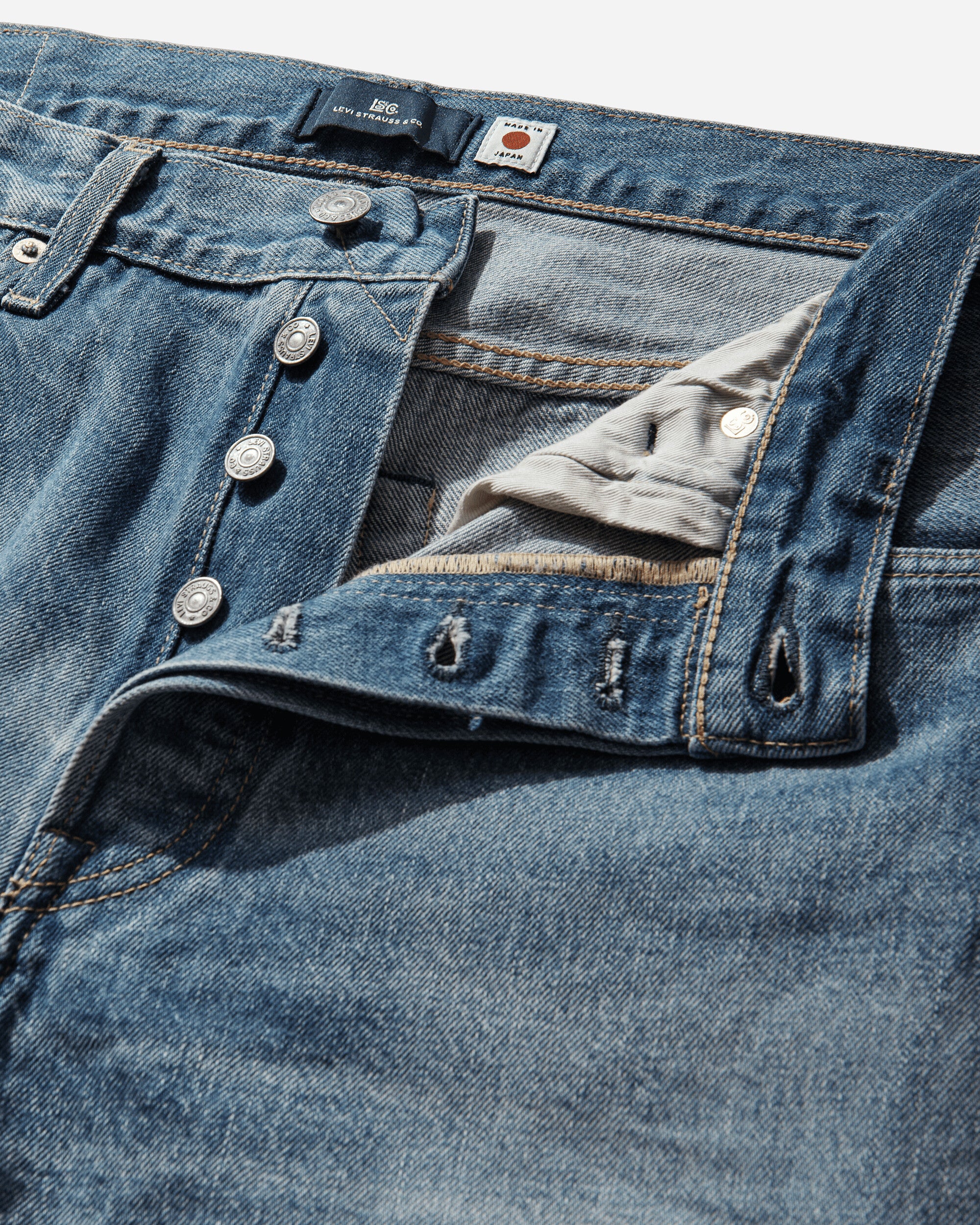 Levi's Blue Tab 1980S 501 Customized Med Indigo Pants Denim 006BZ 0000