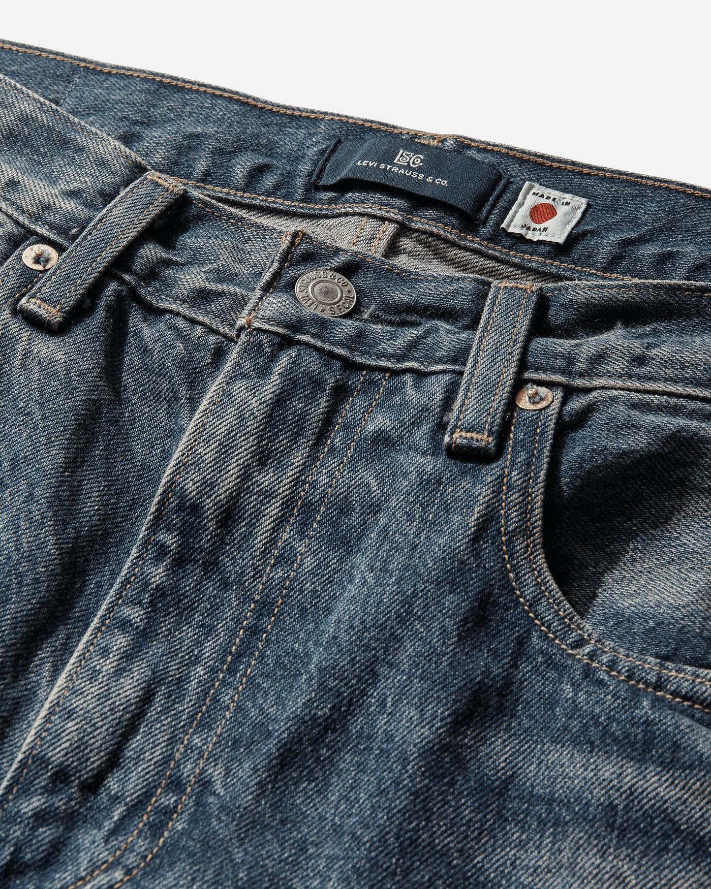 Levi's Blue Tab Anchor Relaxed Mizzen Med Indigo Pants Denim 0033V 0006