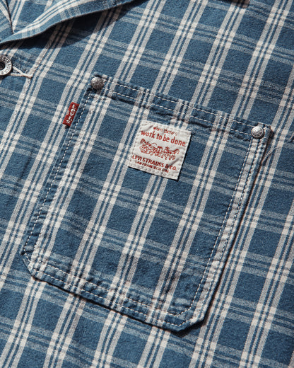 Levi's Sunrise Trucker Summer Check T Med Indigo Coats and Jackets Denim Jackets A4820 0027