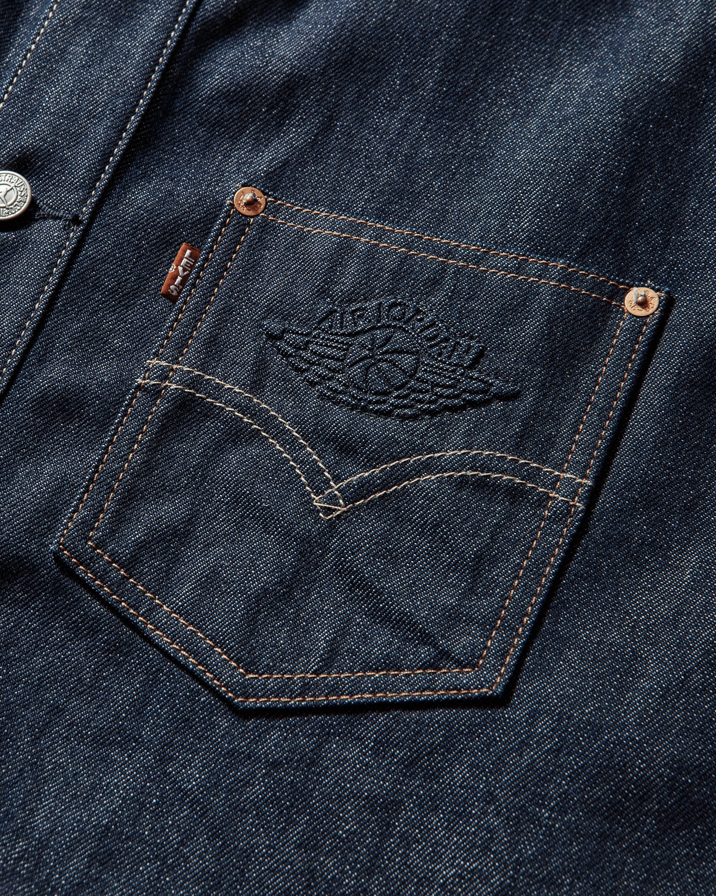 Levi's X Jordan Overshirt Jacket Dark Indigo Coats and Jackets Denim Jackets 005FG 0000