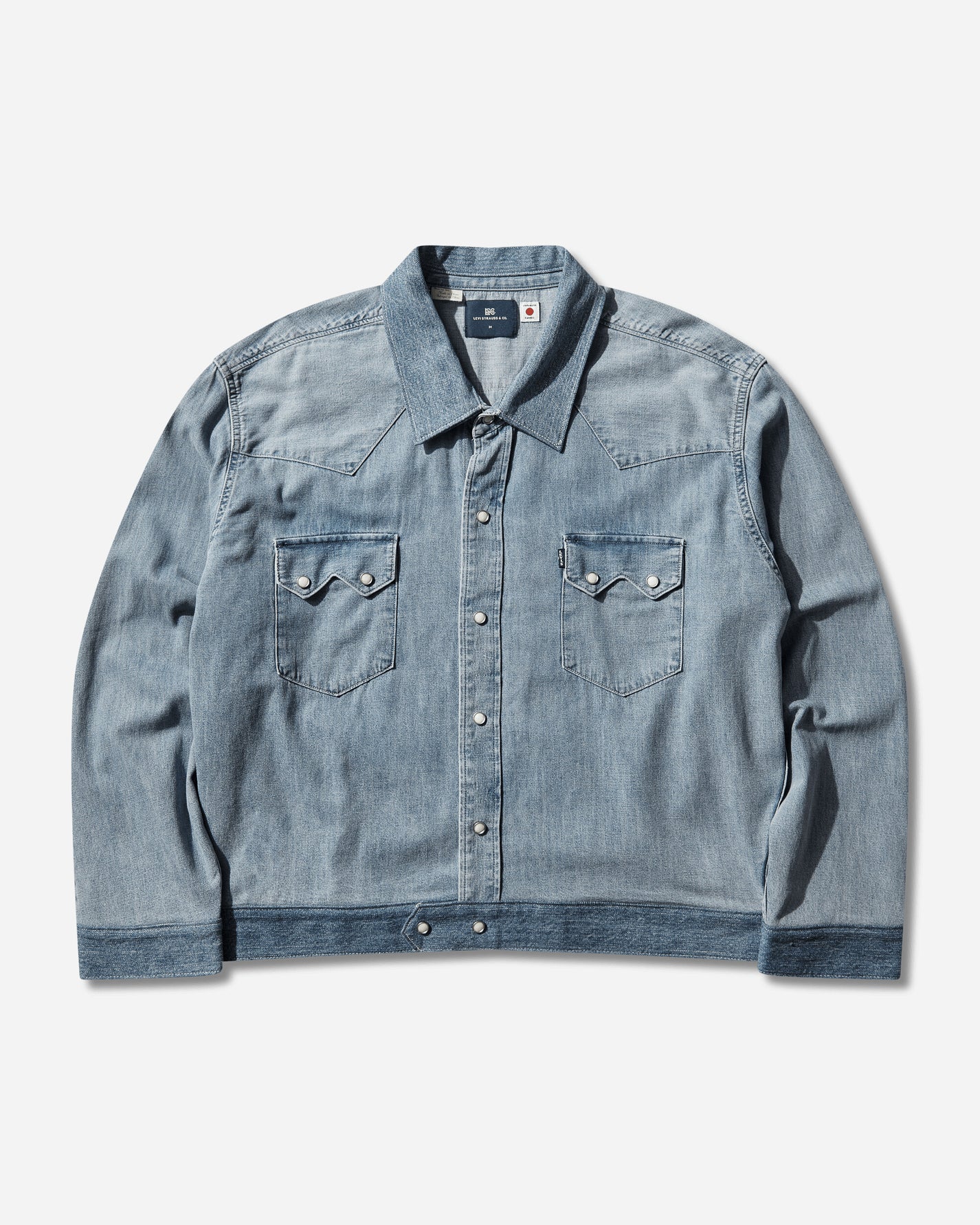 Levi's Blue Tab Customized Sawtooth R Med Indigo T-Shirts Top 004TL 0000