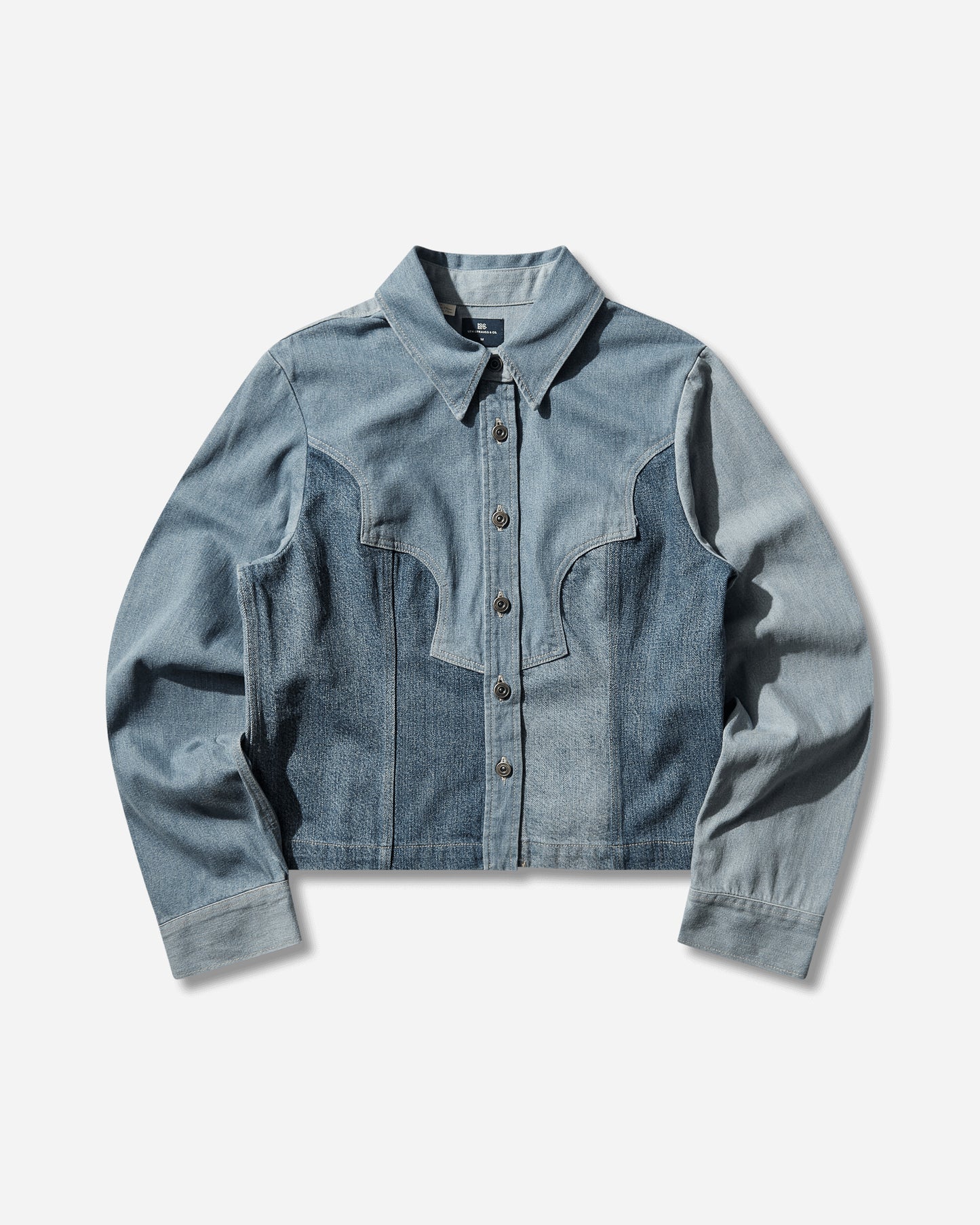Levi's Wmns Blue Tab Roper Shacket Senorit Med Indigo T-Shirts Top 004TO 0000