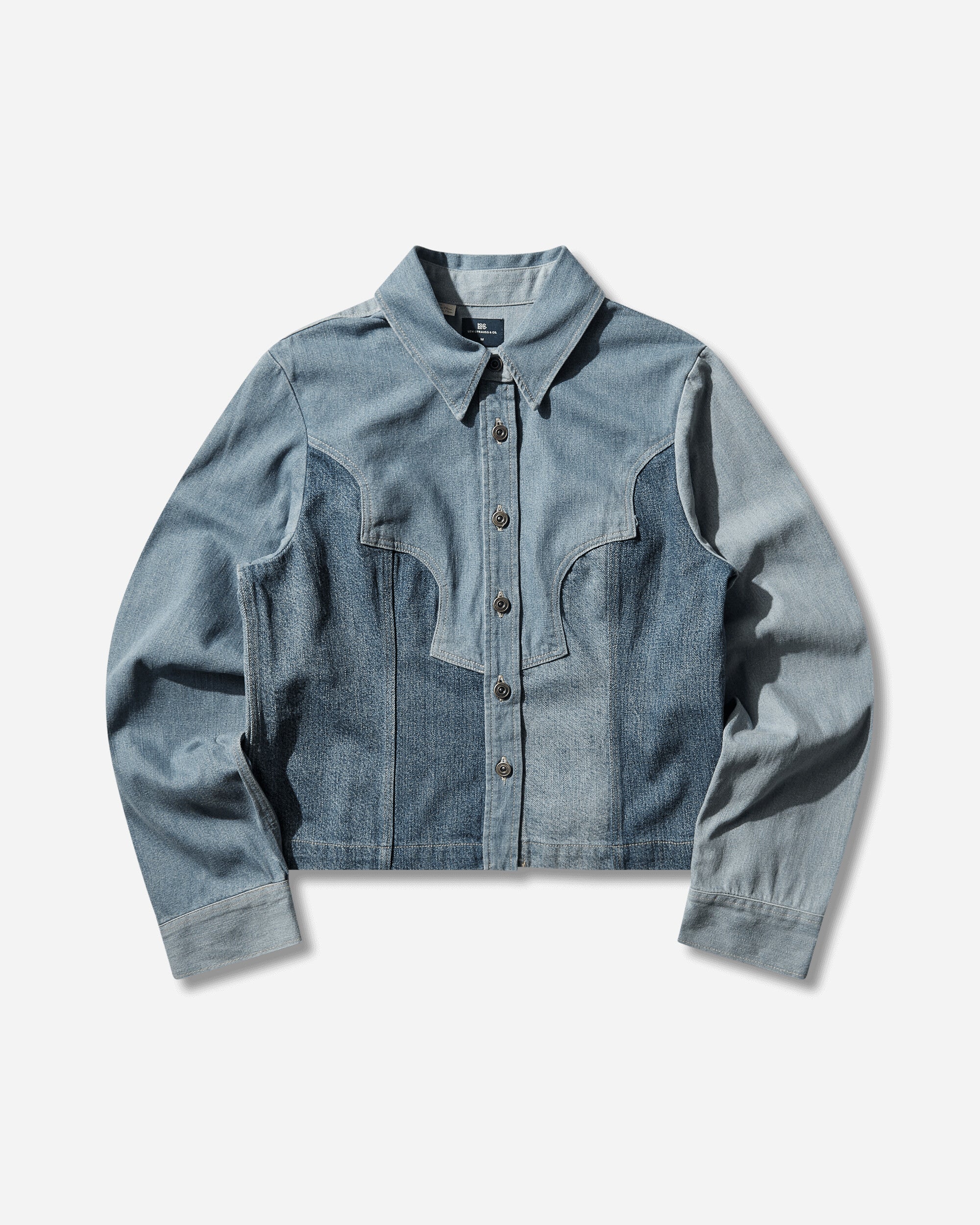 Levi's Wmns Blue Tab Roper Shacket Senorit Med Indigo T-Shirts Top 004TO 0000