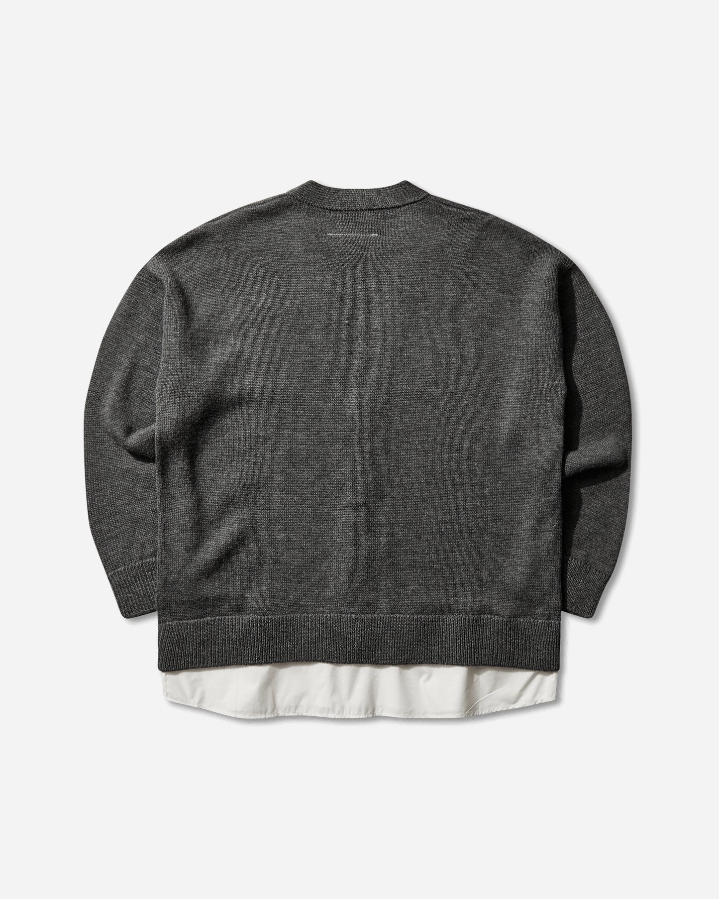 MM6 Maison Margiela Cardigan Dark Grey Melange Coats and Jackets Down Jackets SH0HP0012 855M