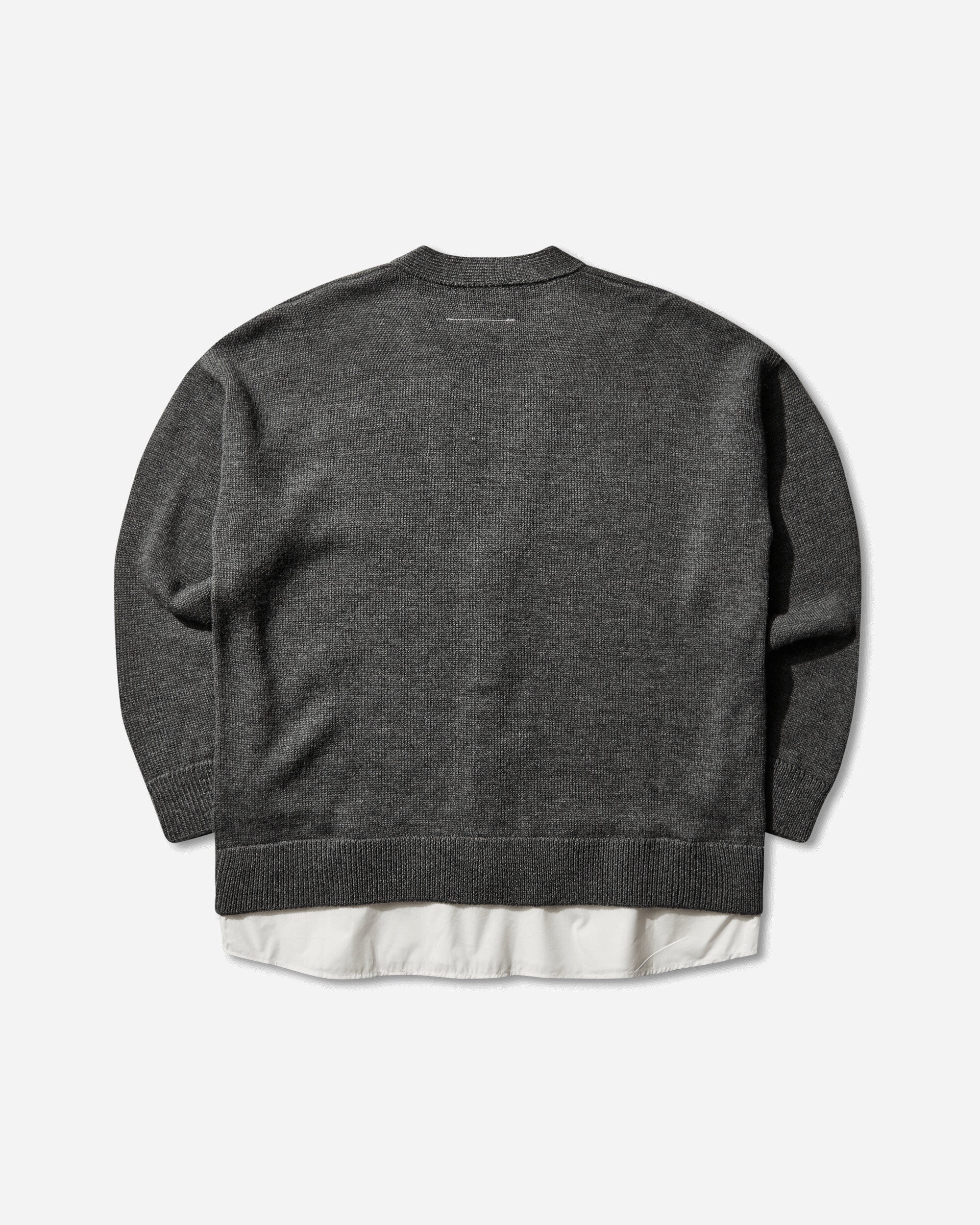 MM6 Maison Margiela Cardigan Dark Grey Melange Coats and Jackets Down Jackets SH0HP0012 855M