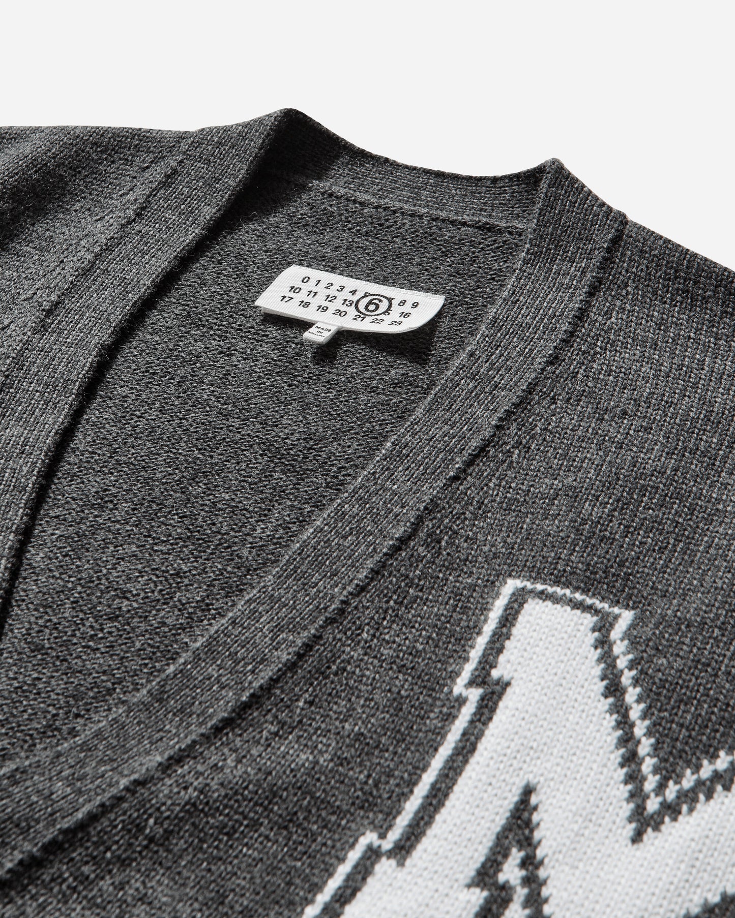 MM6 Maison Margiela Cardigan Dark Grey Melange Coats and Jackets Down Jackets SH0HP0012 855M