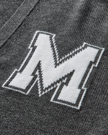 MM6 Maison Margiela Cardigan Dark Grey Melange Coats and Jackets Down Jackets SH0HP0012 855M