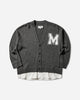 MM6 Maison Margiela Cardigan Dark Grey Melange Coats and Jackets Down Jackets SH0HP0012 855M