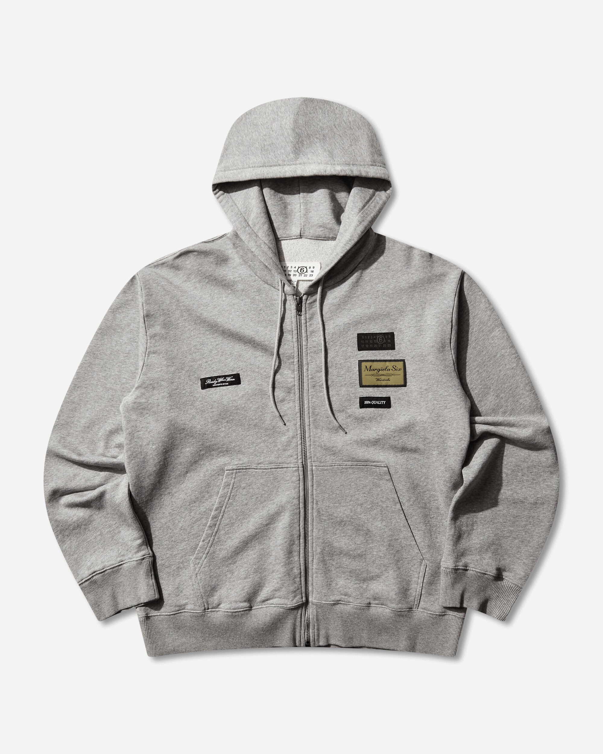 MM6 Maison Margiela Sweat Jacket Light Grey Melange Coats and Jackets Down Jackets SH0HG0007 853M