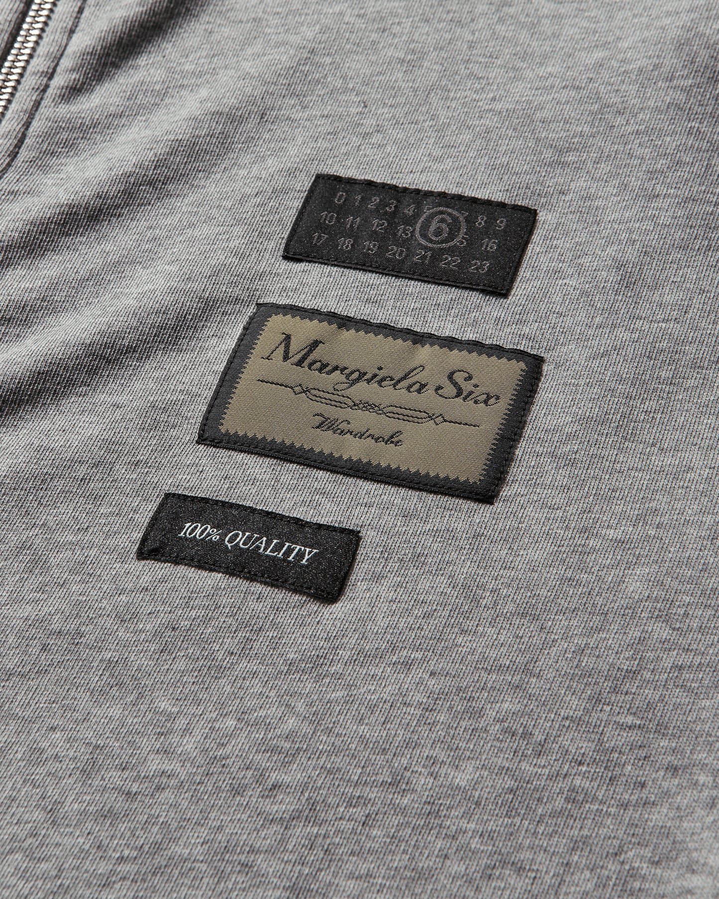 MM6 Maison Margiela Sweat Jacket Light Grey Melange Coats and Jackets Down Jackets SH0HG0007 853M