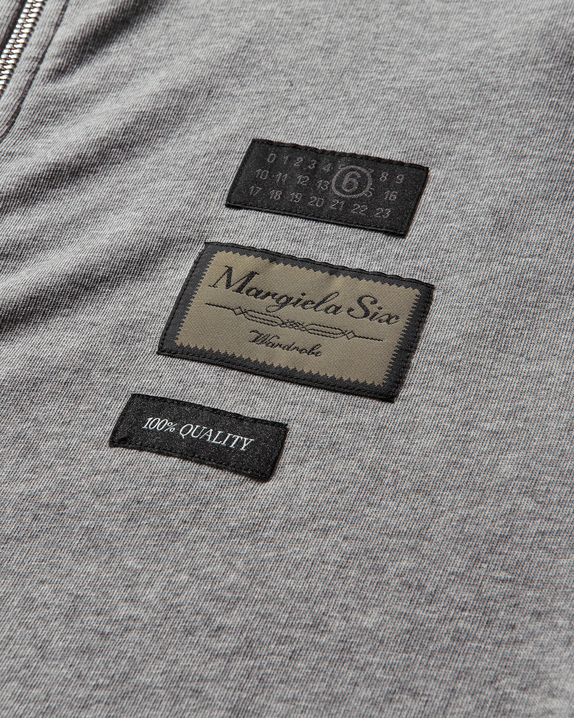 MM6 Maison Margiela Sweat Jacket Light Grey Melange Coats and Jackets Down Jackets SH0HG0007 853M