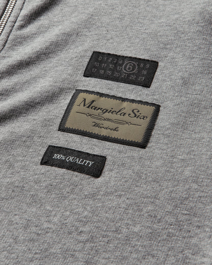 MM6 Maison Margiela Sweat Jacket Light Grey Melange Coats and Jackets Down Jackets SH0HG0007 853M