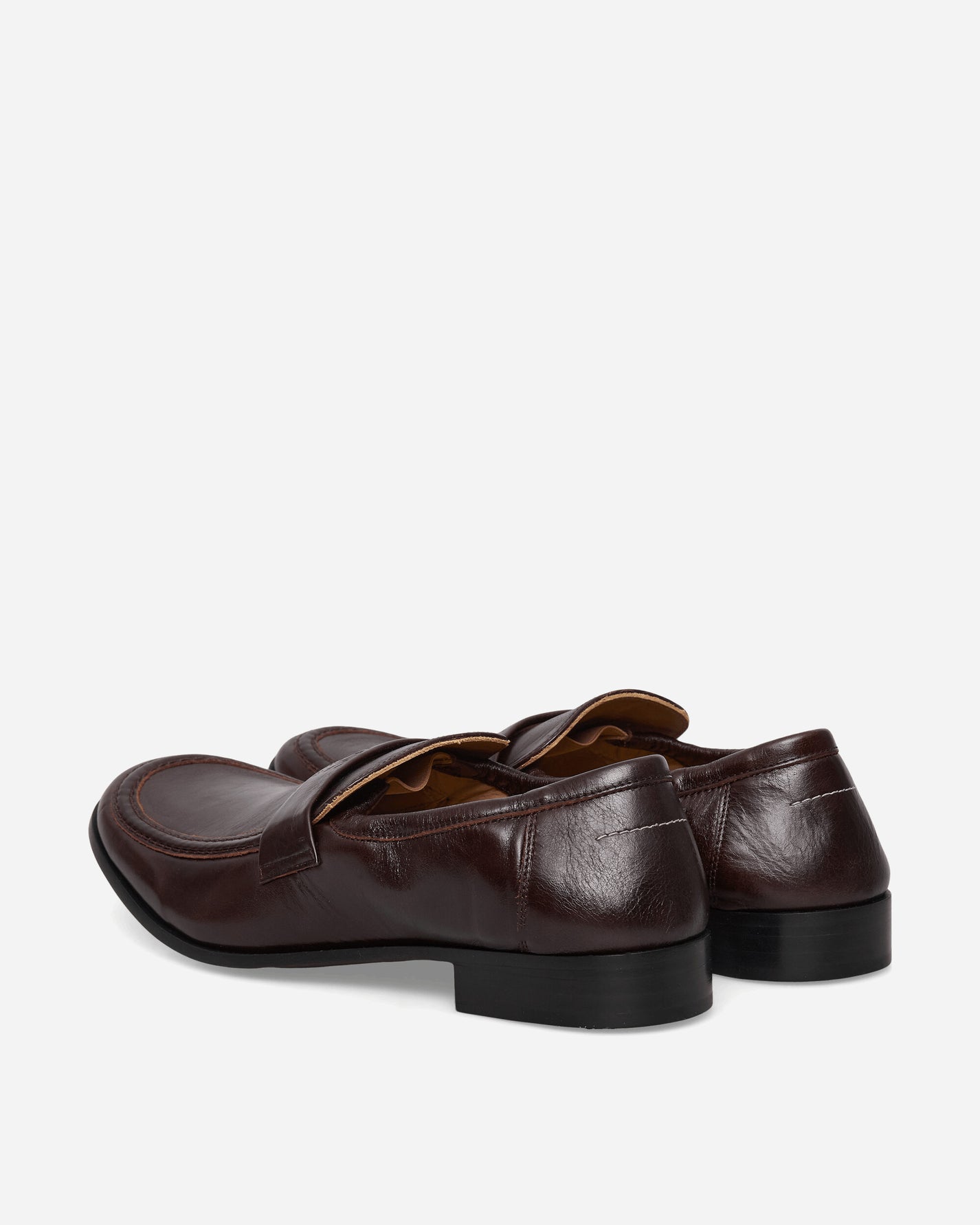 MM6 Maison Margiela Mocassin Coffee Bean Classic Shoes Loafers SH3WR0008 T8243