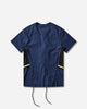 Martine Rose Wmns Womens Lace Up Football Top Blue Navy T-Shirts Shortsleeve 168JT19504