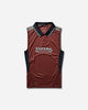 Martine Rose Shrunken Stretch Football Vest Red Burgundy T-Shirts Top 125JT15118