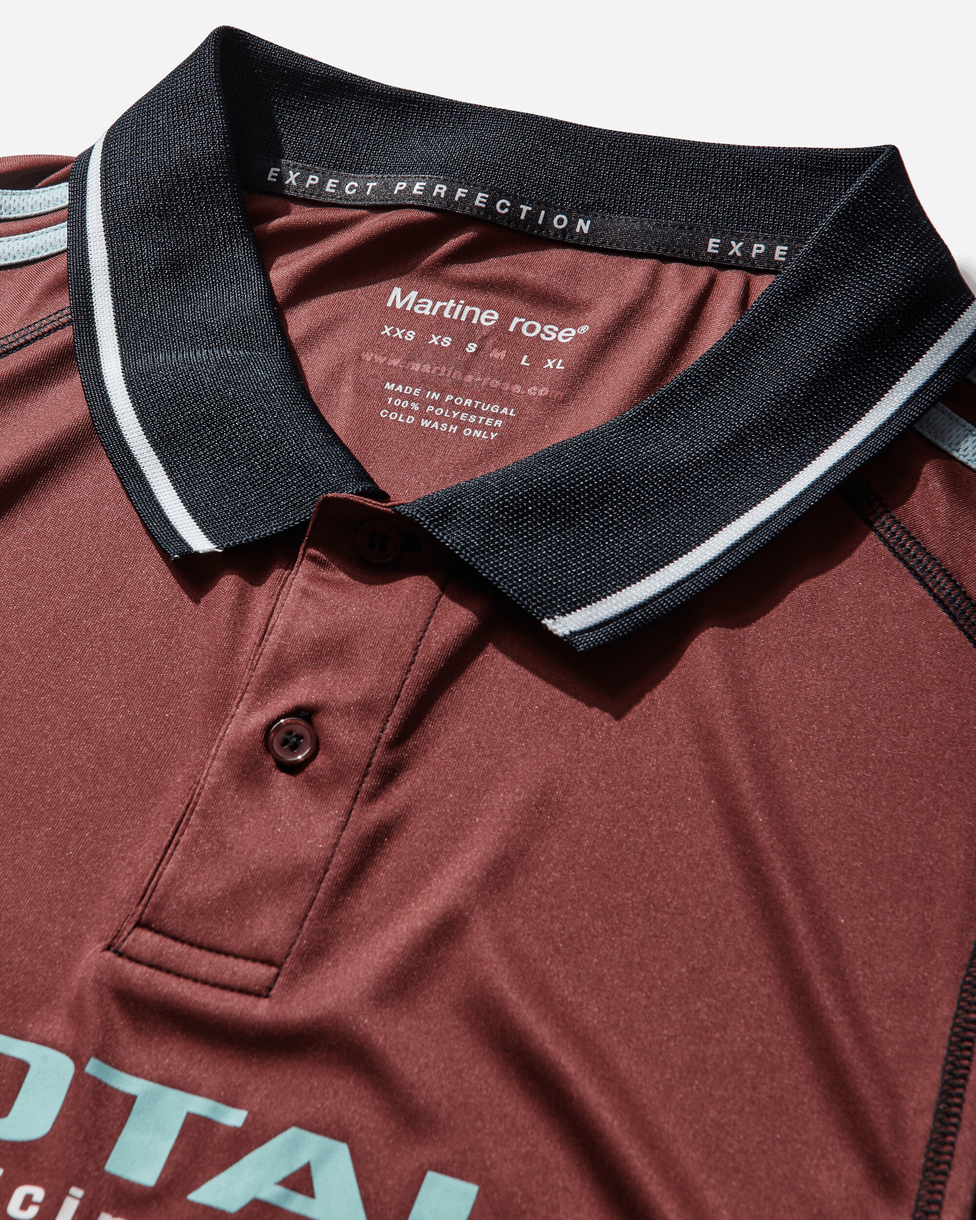 Martine Rose Shrunken Stretch Football Vest Red Burgundy T-Shirts Top 125JT15118